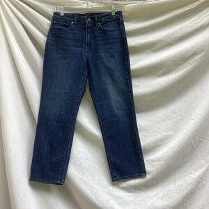 Talbots Flawless High Waist Modern Ankle Blue Straight-Leg Pants, size 6 Petite